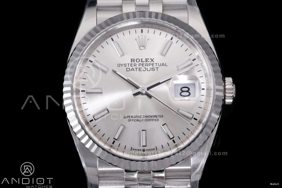 Edition 904L Jubilee SH3235 Silver Best Bracelet Steel DateJust 36 Clean 1:1 on 126234 Stick Dial 0127